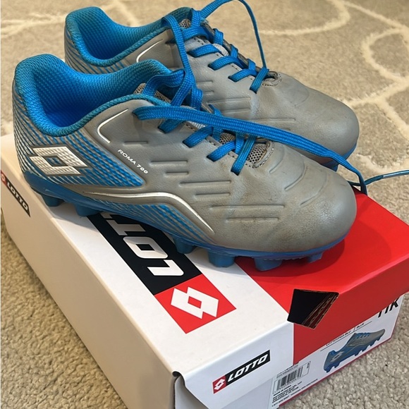 Lotto Gray and Blue Soccer Cleats size toddler 11 - Picture 1 of 4